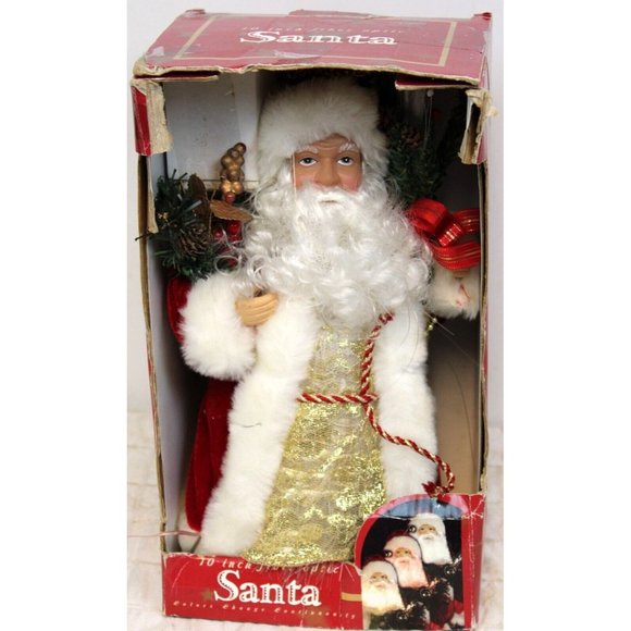 Midwestern Home Fiber Optic Tree Topper Santa Claus Forest Christmas Electric - Picture 1 of 8